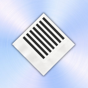 Servilleta De Papel Rayas simples en blanco y negro