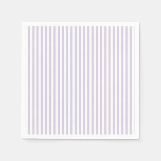 Servilleta De Papel Rayas Simples - Lavanda Polvorienta (Anverso)