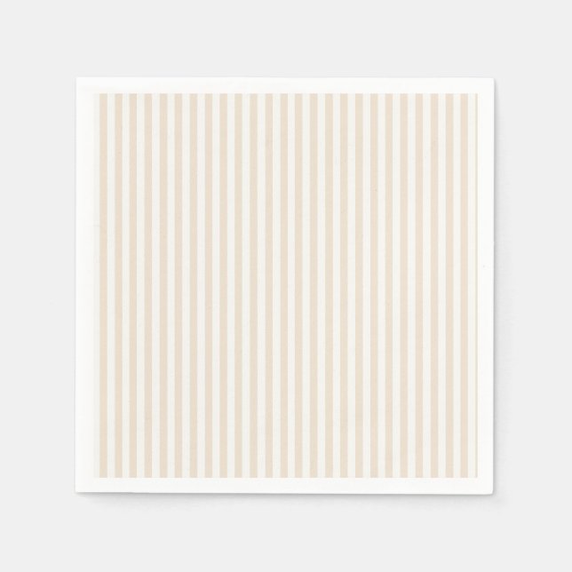 Servilleta De Papel Rayas Simples - Lino Suave (Anverso)