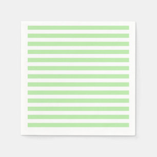Servilleta De Papel Rayas suavemente verdes y blancas