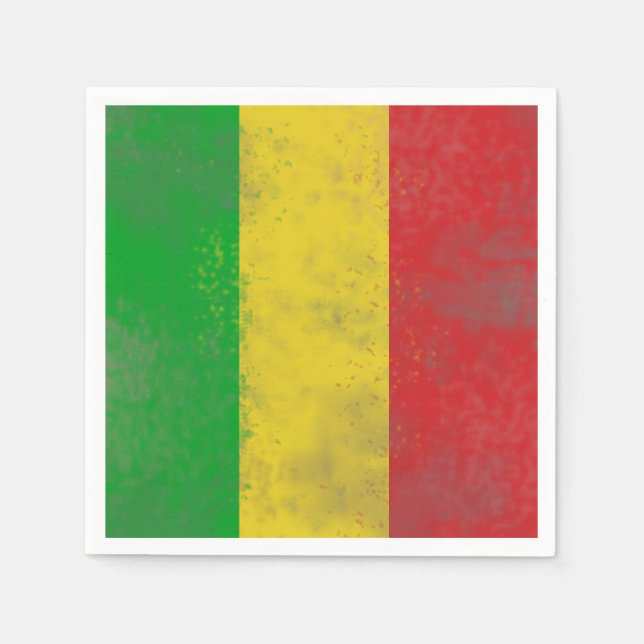 Servilleta De Papel Rayas sucias de rasta (Anverso)