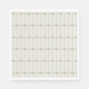 Servilleta De Papel Rayas tradicionales botánicas victorianas