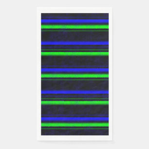 Servilleta De Papel Rayas verdes de color azul negro