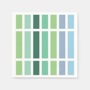 Servilleta De Papel Rayas verdes y azules