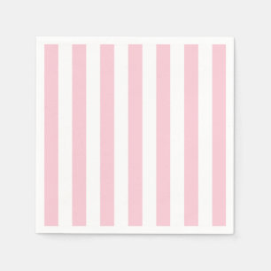 Servilleta De Papel Rayas verticales Bebé Rosa Y Rayas Blancas