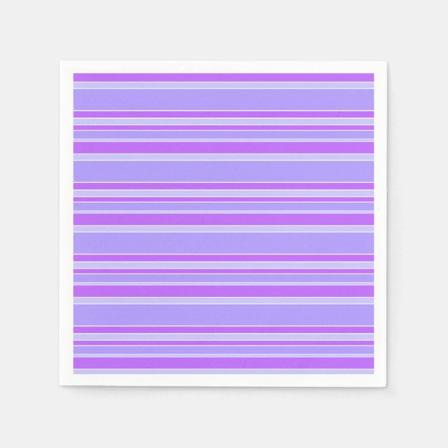Servilleta De Papel Rayas violetas (Anverso)
