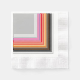 Servilleta De Papel rayas y cuadrados multicolores