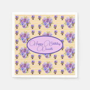 Servilleta De Papel Rayo amarilla Shabby Chic floral Serviette Napkins