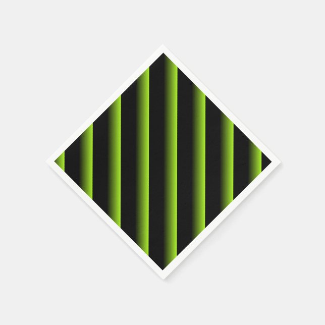 Servilleta De Papel Rayo diagonal negro y verde (Borde)