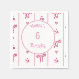 Servilleta De Papel Rayo vertical rosado - coqueta preppy