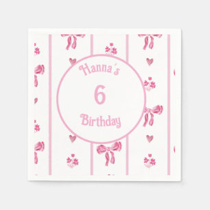 Servilleta De Papel Rayo vertical rosado - coqueta preppy