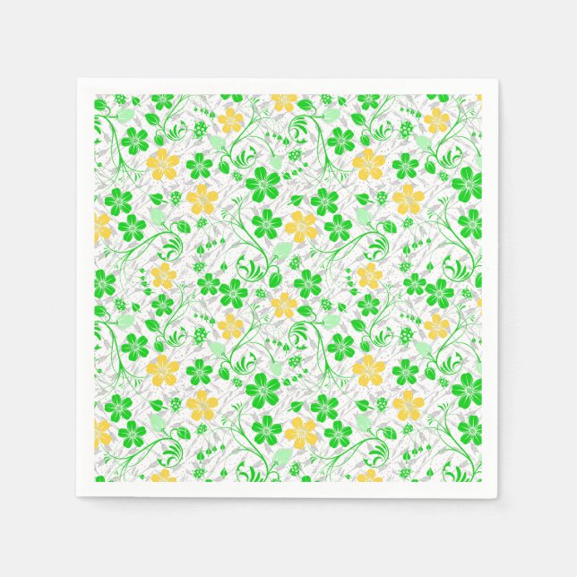 Servilleta De Papel RB02.Patrón de flores renacidas (Anverso)