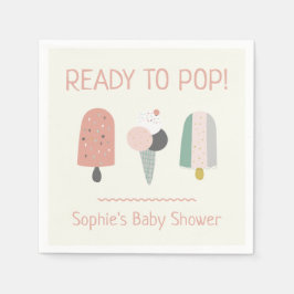 Servilleta De Papel Ready to Pop Ice Cream Baby Shower Paper Napkins