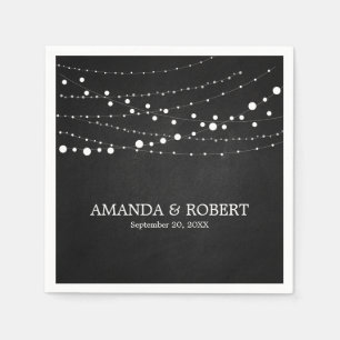 Servilleta De Papel Realce De Canas En El Boda De Chalk Rústico