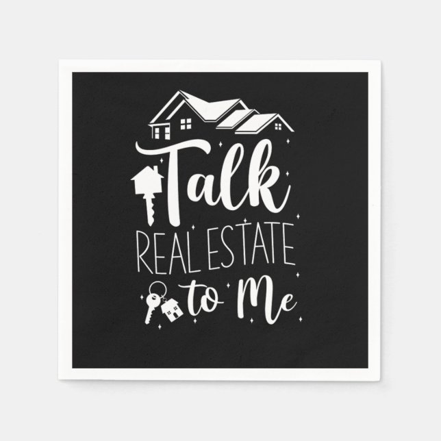 Servilleta De Papel Realtor Talk Real Estate To Me (Anverso)