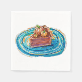 Servilleta De Papel Rebanada de pastel de calabaza