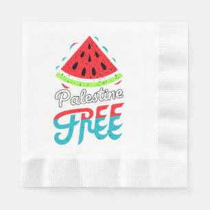 Servilleta De Papel Rebanadas Pacíficas Sandía Libre Palestina - Apoyo