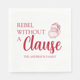 Servilleta De Papel Rebel Without A Clause Christmas Santa