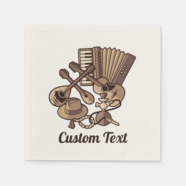 Servilleta De Papel Rebetiko Icons Napkins (Anverso)
