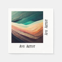 Servilleta De Papel Recepción de arte promocional de artistas