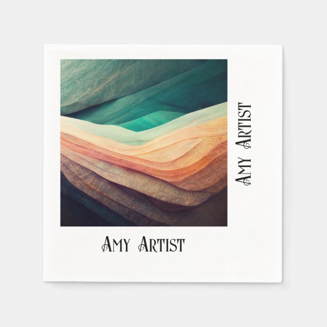 Servilleta De Papel Recepción de arte promocional de artistas (Anverso)