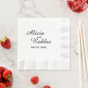 Servilleta De Papel Recepción de boda elegante