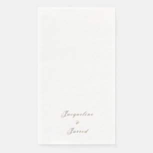 Servilleta De Papel Recepción de Boda Elegante y Atemporal