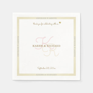 Servilleta De Papel Recepción de boda monogramada