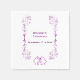 Servilleta De Papel Recepción de la boda de la boda de las campanas pú