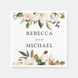 Servilleta De Papel Recepción de matrimonio o Fiesta de flores blancas