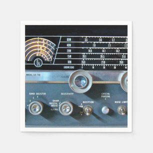 Servilleta De Papel Receptor de radio de la onda corta del vintage