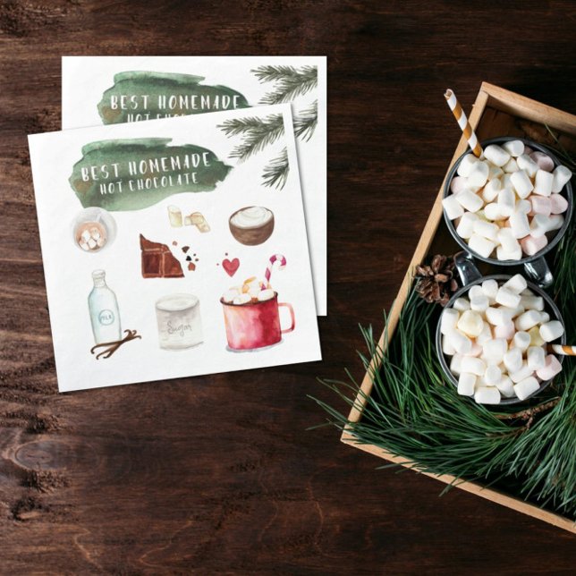 Servilleta De Papel Receta casera de chocolate caliente | Fiesta de va (Subido por el creador)