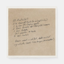 Receta manuscrita Familia Keepsake Personalizado F
