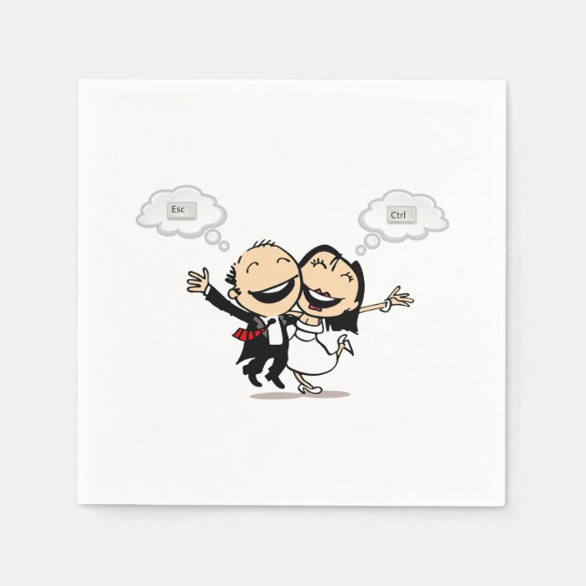 Servilleta De Papel Recién casados (Anverso)