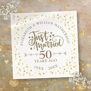 Servilleta De Papel Recién casados 50º aniversario de bodas