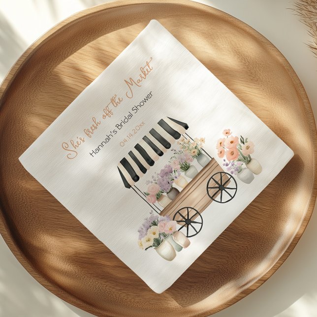 Servilleta De Papel Recién salido del mercado: Desayuno Nupcial Floral (Subido por el creador)
