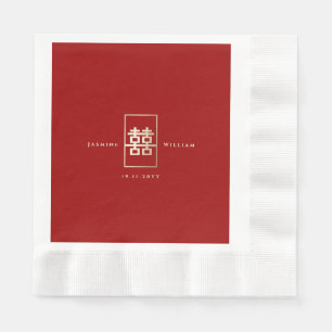 Servilleta De Papel Rectángulo simple doble felicidad Boda chino