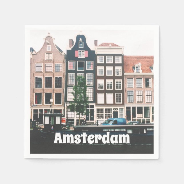 Servilleta De Papel Recuerdo de viaje de Ámsterdam (Anverso)