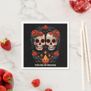 Servilleta De Papel 🌹 recuerdo florece: Homenaje al Día de Muertos 🌹