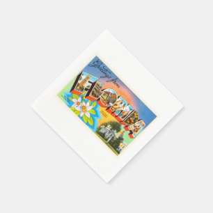 Servilleta De Papel Recuerdo viejo del viaje del vintage de la Florida