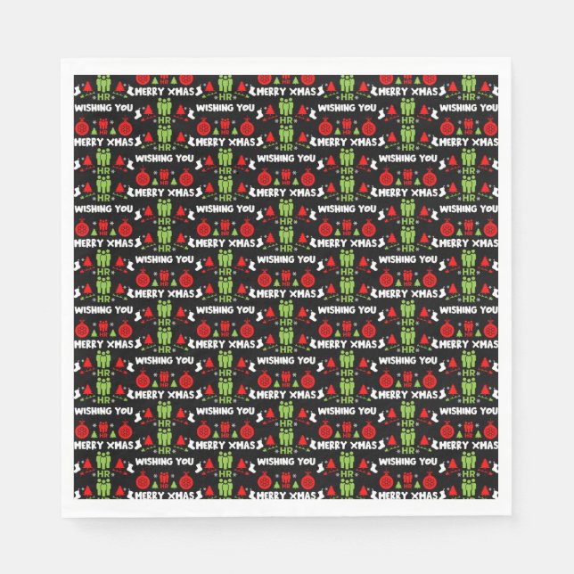 Servilleta De Papel Recursos humanos Fea Regalos de Santa Navidad (Anverso)