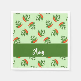 Servilleta De Papel Red and green chili peppers pattern