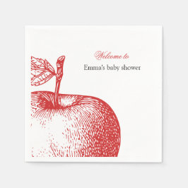 Servilleta De Papel Red Apple Baby Shower Napkins