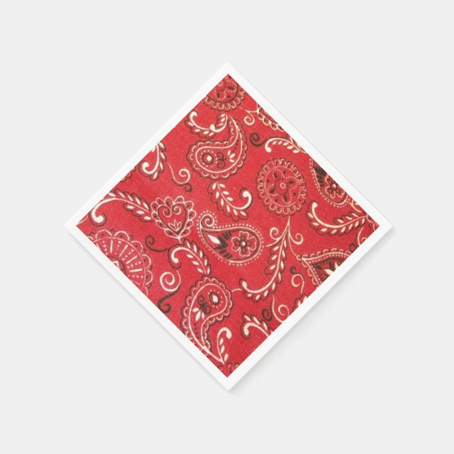 Servilleta De Papel Red Bandana (Borde)