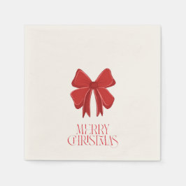 Servilleta De Papel Red Bow Christmas Cocktail Napkins | Holiday Party