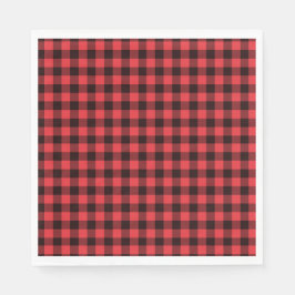 Servilleta De Papel Red Buffalo Plaid