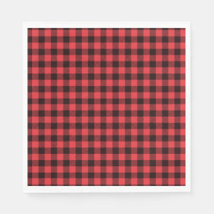 Servilleta De Papel Red Buffalo Plaid