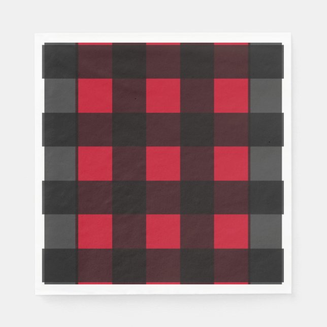 Servilleta De Papel Red Buffalo Plaid (Anverso)