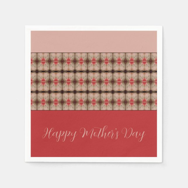 Servilleta De Papel Red de granos y rosa rosado rosado (Anverso)