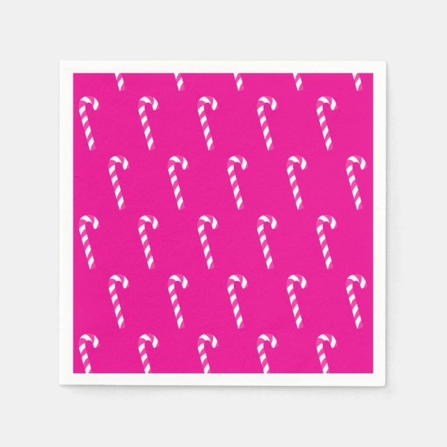 Servilleta De Papel Red de Navidades de Candy Cane (Anverso)